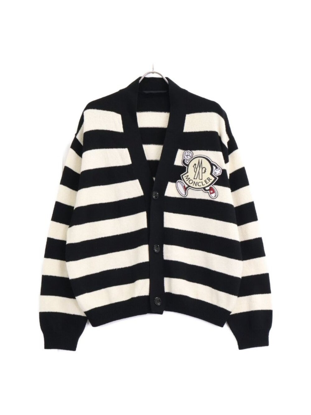 Moncler Cadigan Tricot Big Logo Patch Bo Da Ca Digan Cardigan